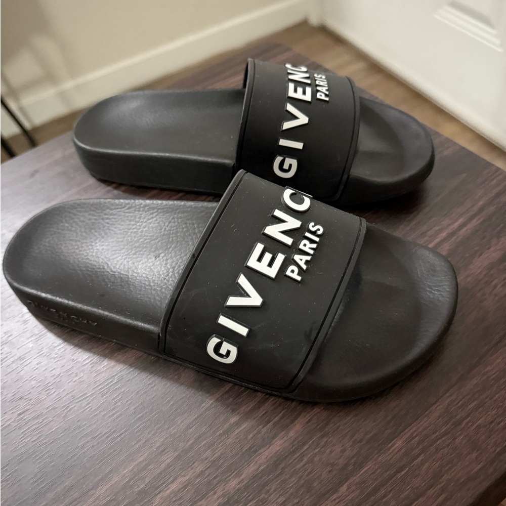 Givenchy Black Logo Slide Sandals